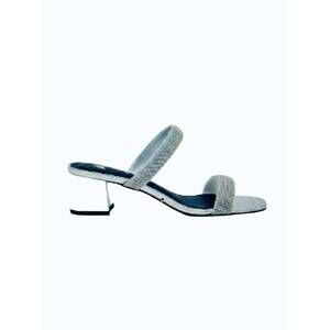 NEW CARRANO women's spechio block heel in silver